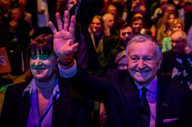 Véronique Sarselli et Jean-Michel Aulas, le 10 mars 2026 à Lyon