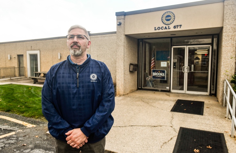 Le syndicaliste Mike Shupp à Allentown, Pennsylvanie, Etats-Unis, le 5 octobre 2026