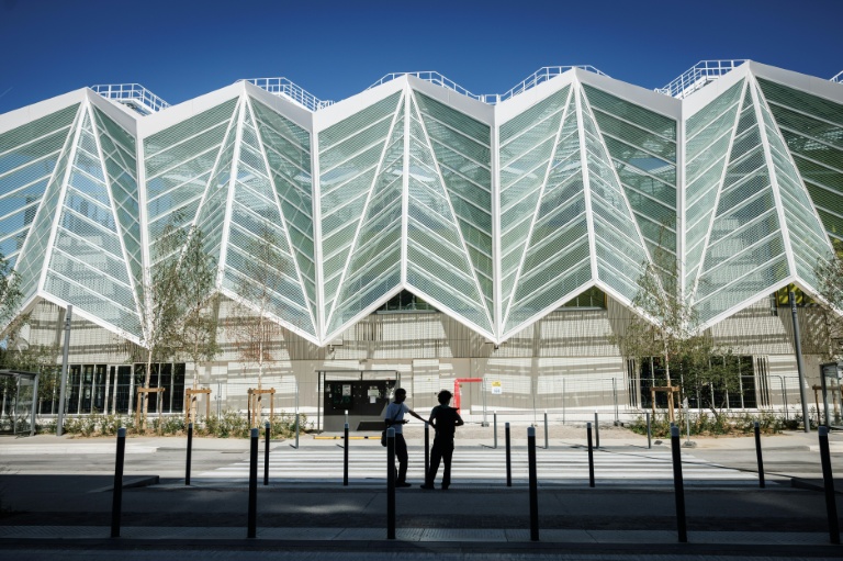 La gare Université Paris-Saclay sur le tronçon de la future ligne 18 du métro automatique qui doit être mis en service prochainement, entre Massy-Palaiseau et Christ de Saclay, le 4 septembre 2026
