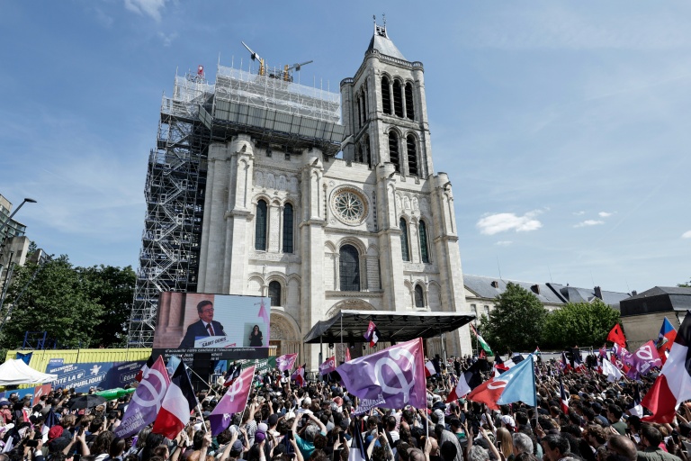 Premier meeting de campagne de Jean-Luc Mélenchon à Saint-Denis, le 7 juin 2026