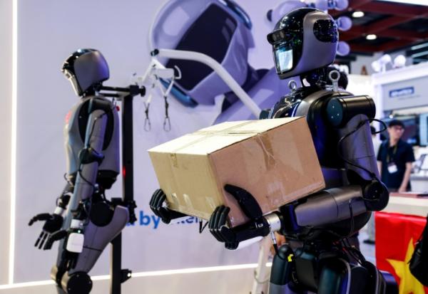 Démonstration de robots humanoïdes, à Taipei, le 2 juin 2026