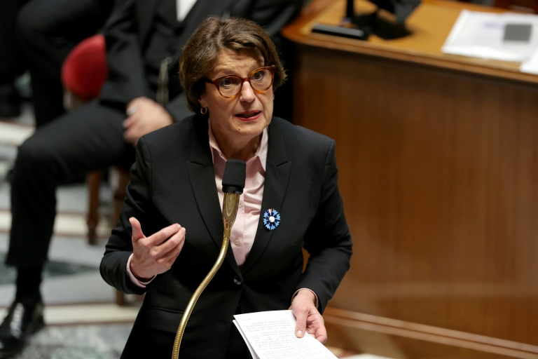 La ministre de l'Agriculture Annie Genevard à l'Assemblée nationale à Paris le 5 mai 2026