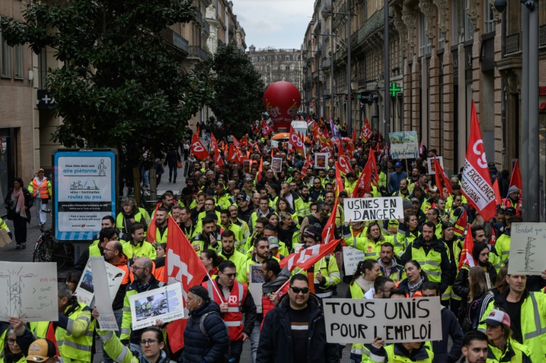 Manifestation à Toulouse contre la fermeture des usines de Fibre Excellence de Saint-Gaudens (Hautes-Garonne) et Tarascon (Bouches-du-Rhône), le 6 mars 2026