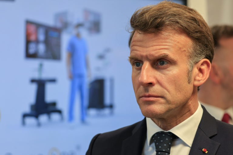 Le président français Emmanuel Macron à Amiens dans la Somme le 8 juin 2026
