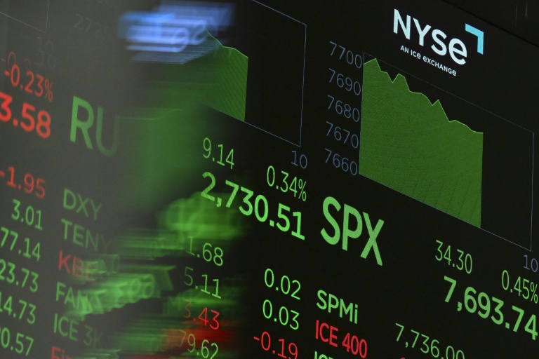 Un écran à la Bourse de New York, le 19 octobre 2026